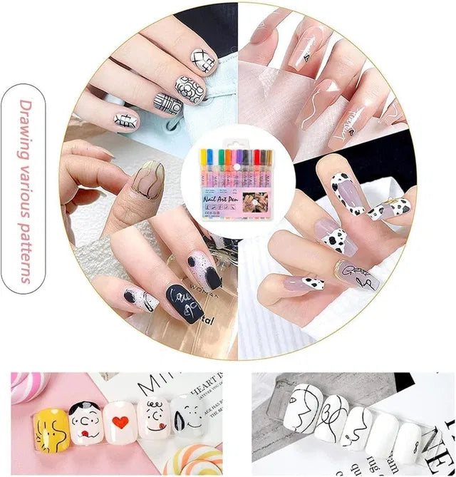Hanira - Nail Art Pens Set of 12 Colors