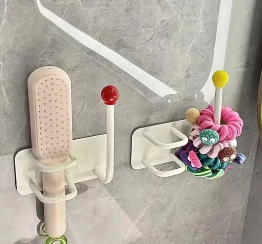 Hanira - Self Adhesive Wall Mounted Headband Hook No Drill Punch Free Hair Accessories Organizer