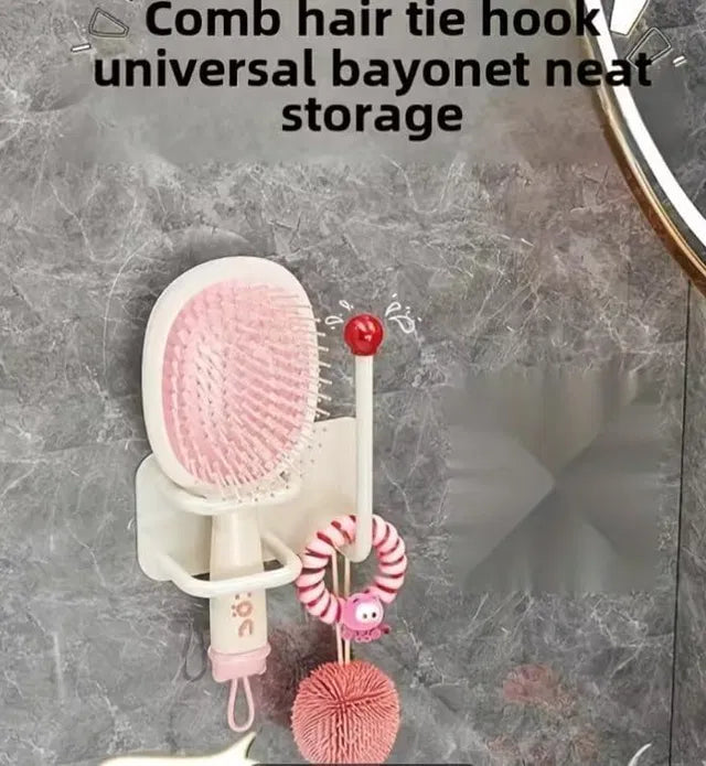 Hanira - Self Adhesive Wall Mounted Headband Hook No Drill Punch Free Hair Accessories Organizer