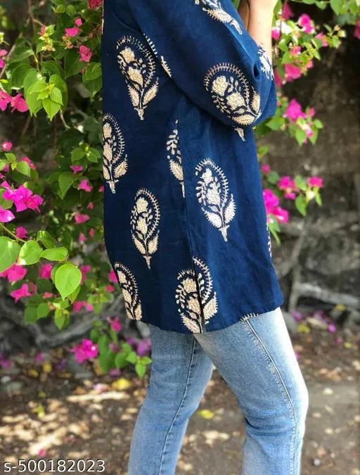 Hanira - Trendy block print Kurtis