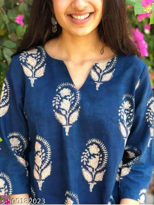 Hanira - Trendy block print Kurtis