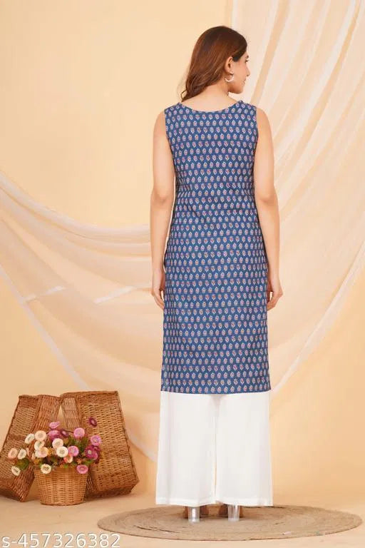 Hanira -  DAILY WEAR KURTI/REGULAR KURTI/FANCY KURTI/CASUAL SLEEVELESS KURTI