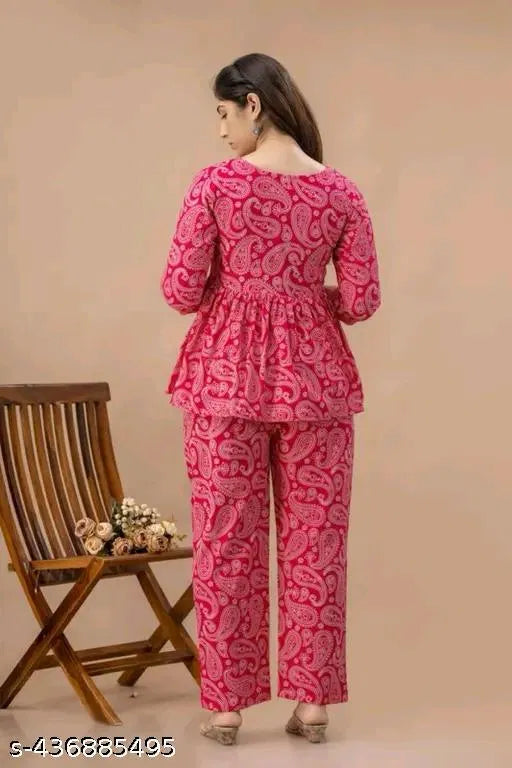 Hanira - Women's Printed Co-Ord Set, Co-Ord Sets For Girls and Women
