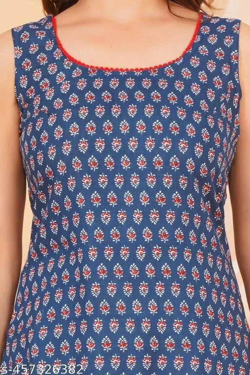Hanira -  DAILY WEAR KURTI/REGULAR KURTI/FANCY KURTI/CASUAL SLEEVELESS KURTI